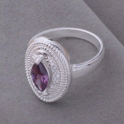 925 Sterling Silver Ring Fashion Jewerly Ring Women&Men glittering/purple stone /efcamwja fuyaomfa AR379