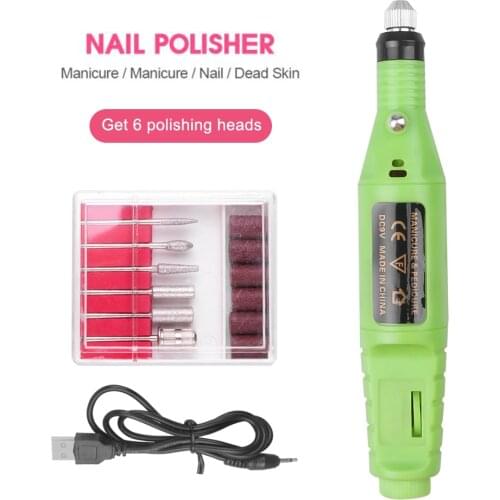 6 Bits Set Nail Drill Machine Professional Nail Equipment Milling Cutter Manicure Pedicure Drill Cutters Kit Remover Gel Polish