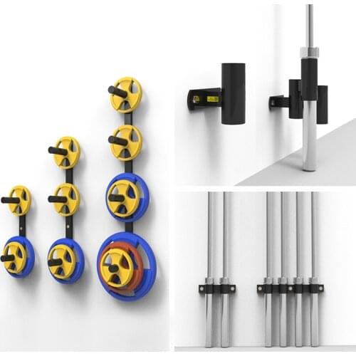 Wall-Mounted Barbell Storage Rack for Weights and Bar Hanging Weight Plates Holder Bracket Gym Home Fitness Frame For Rod