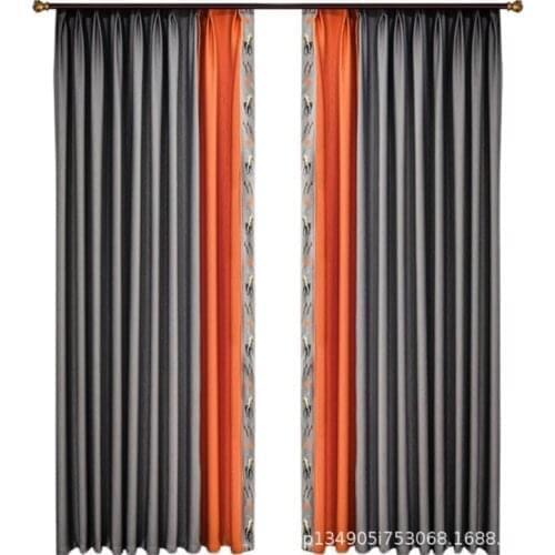 New Modern Minimalist Curtain Stitching Cotton and Linen High-precision High-shading Finished Curtain for Living Room Bedroom