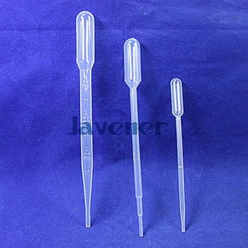 100PCS 0.5ml Transparent Pipettes safe Plastic Eye Dropper Transfer Graduated Pipettes Length 115mm