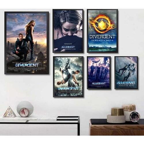 Home Decor Poster Wall Art Print Hot Divergent Hotel Movie Classic Comic Gift Painting Bedroom Picture Modular