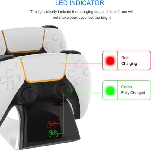 Charger Stand Dual Controller Charging Station Dock For PS5 Adapter Multi-function Main Engine Cooling Base Games Accessories