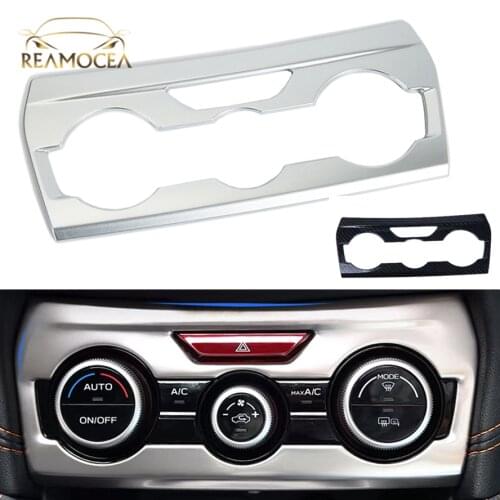 Reamocea ABS Silver Dashboard Air Conditioning Outlet Vent Cover Frame Trim Switch Knob Decoration For Subaru Outback XV 2018