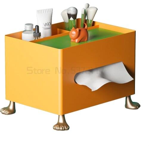 Nordic luxury cat claw multi function tissue box creative living room remote control paper drawing storage box tea table box