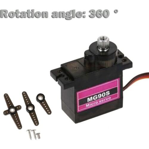 1PC MG90S Micro Metal Gear 9g Servo for RC Plane Helicopter Boat Car 360° Toys Parts Accessories Steering Engine