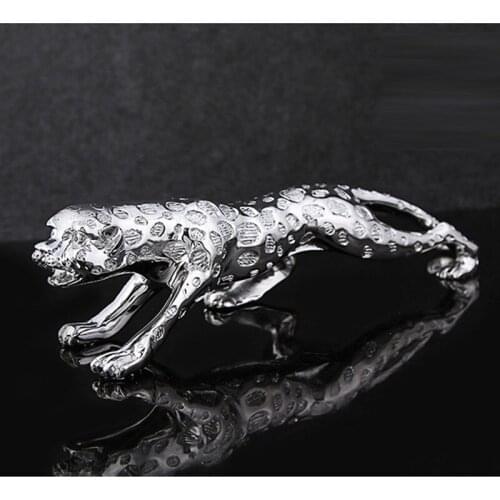 RESIN LEOPARD SCULPTURE ELECTROLYTIC PANTHER STATUE GIFT CRAFT ORNAMENT ACCESSORIES EMBELLISHMENT FOR HOME OFFICE DECOR L3177