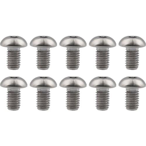 10 Pcs Titanium Bolts M5x8 10 12 15mm ISO7380 Allen Key Round Head Screws for Water Bottle Cage Holder Bolt Fasteners