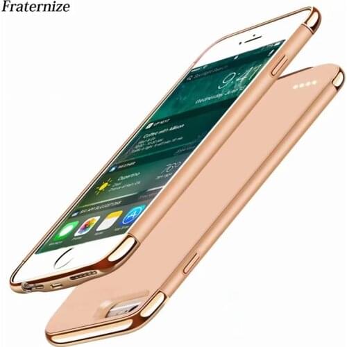 Slim Battery Charger case For iPhone 6 6S Plus Ultra Thin Matte Plating shockproof Power Bank case For iphone7 8 Plus Back Cover