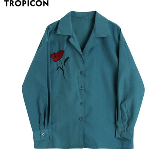 TROPICON Women's Shirts With Embroidery