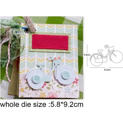 Bicycle 9.2*5.8cm Metal Cutting Dies Crafts Stencils For Paper card Scrapbooking making Embossing Dies Cuts