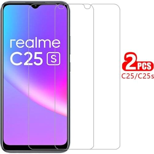 Case for realme c25 c25s cover screen protector tempered glass on realmi c 25 s 25s 25c realmec25 protective phone coque bag 360