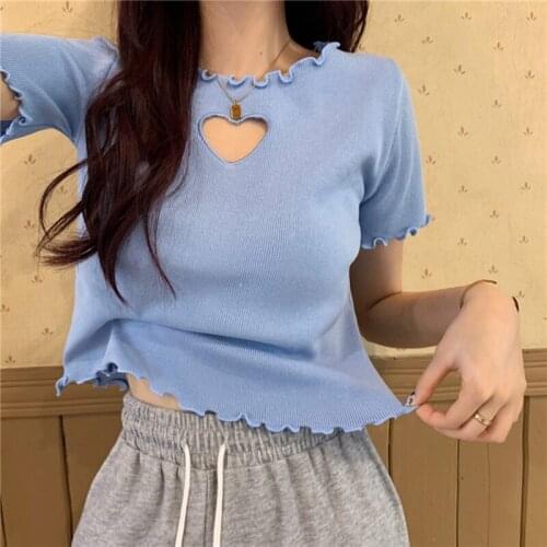 Edible Tree Fungus Hole Womens Tank Top Short Ladies Tanks Women Knitted Casual 2021 Thin Summer Woman Shirts Fashion Crop Top