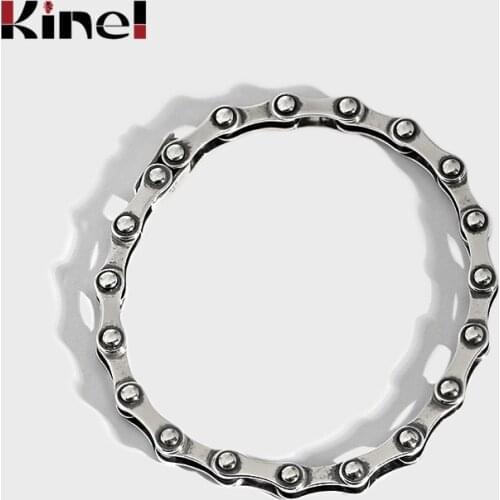 Kinel Hot Bacelet for Women Genuine Silver 925 Jewelry Punk Hip Hop Rock Retro Make Old Bicycle Chain Bracelets