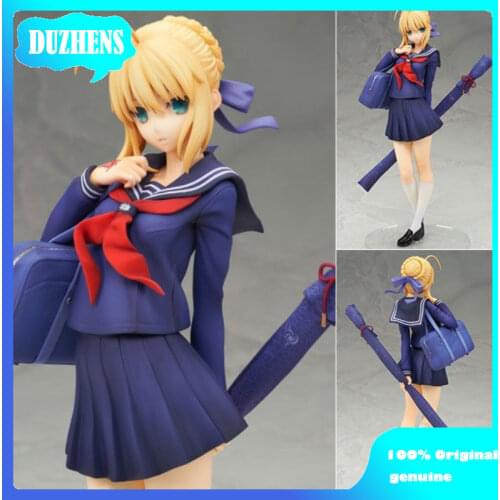 100% Original genuine Fate/Grand Order Saber Altria Pendragon school uniform PVC Action Figure Anime Figure Model Toy Doll Gift