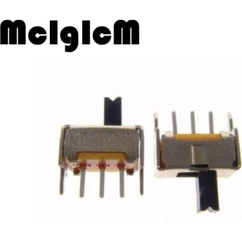 50pcs Mini Slide Switch Interruptor on-off 3pin 1P2T, toggle switch Handle length: 4MM SS12D07VG4 High quality