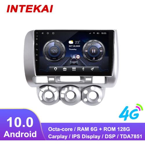 9"Android 10.0 Car Radio GPS Navigation Autoradio Multimedia Player for Honda Fit Jazz LHD 2004 2007 Head Unit Stereo