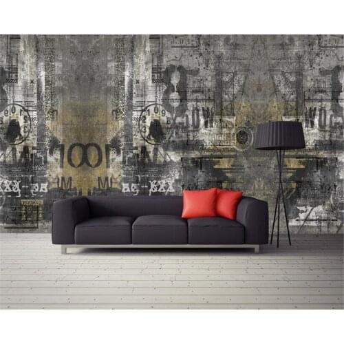 Beibehang Custom 3D Wallpaper Mural Retro Background English Cement Graffiti Photo Wallpaper papel parede papel mural wallpaper