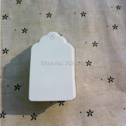 Free shipping in stock 3x5cm shape cutting blank tag/350gsm white cardboard paper tags/paper card hang label