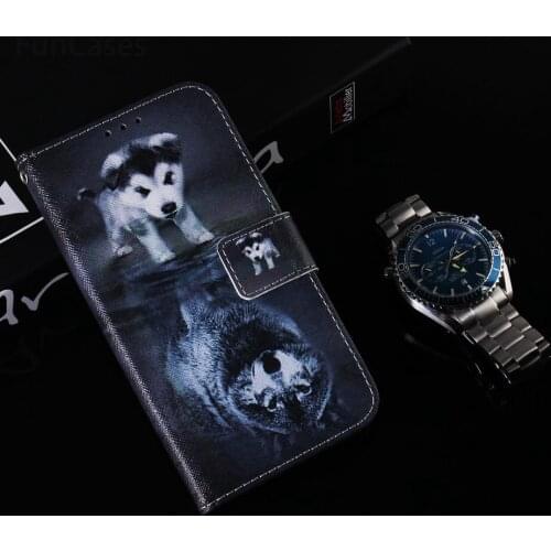 Animal Case Leather Cover For Box Huawei Honor 9X View 20 Honor 20 Pro Cute Panda Tiger Lion Wolf Owl Magnolia Flower DP26F