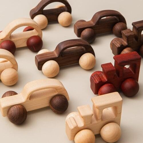 1pcs fashion wooden car decoration, natural wood tabletop decoration toys, wooden crafts are popular gifts for children