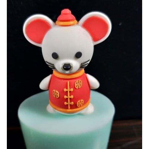 Mouse mold aromatherapy gypsum mold 3d rat year ornament embed mold clay resin candle mold