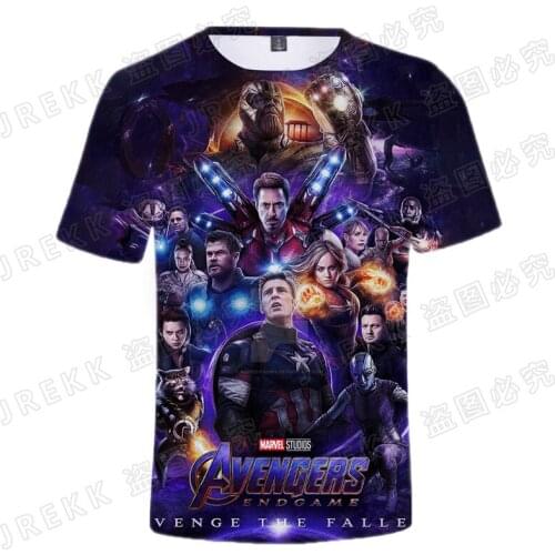 The Avengers T Shirt Men Women Children 3D Printed T-Shirt Summer Short Sleeve Streetwear Cool Tops Marvel Super hero Tee