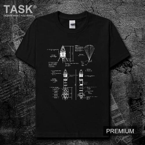 Carrier Rocket KERBAL X Science and Engineering Design Line Drawing T-Shirt Summer Cotton Short Sleeve O-Neck Unisex T Shirt New