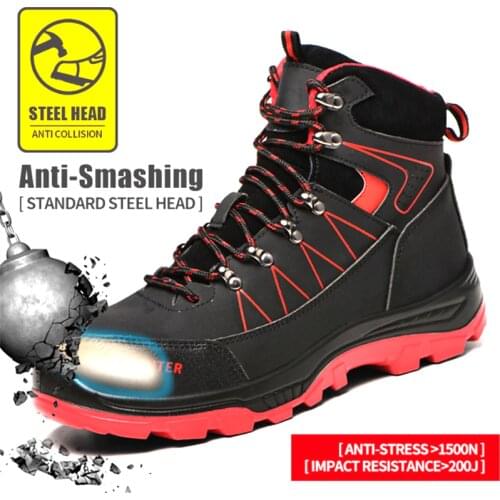 Dropshipping Men Winter Safety Shoes Steel Toe Casual Shoes Puncture-Proof Light Weight Work Safety Sneakers For Men