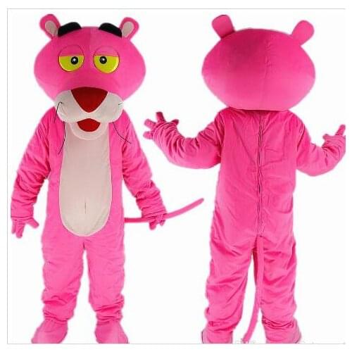 Top Selling The Pink Panther Leopard Mascot Costume Leopard Cartoon Costume fancy party Dress of Adult children Size factory