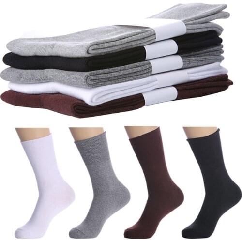 5pairs Men Business Crew Sock Meias Summer Autumn Deodorant Male Cotton Socks Art Formal Solid Color Man Socks Sox Gift Box Weed