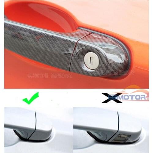 Real carbon fiber New Door Handle Bar Cover Fit for BMW E70 E90 E92 E93 F30 F35 4Door Non LED handle 05-15 LHD B223