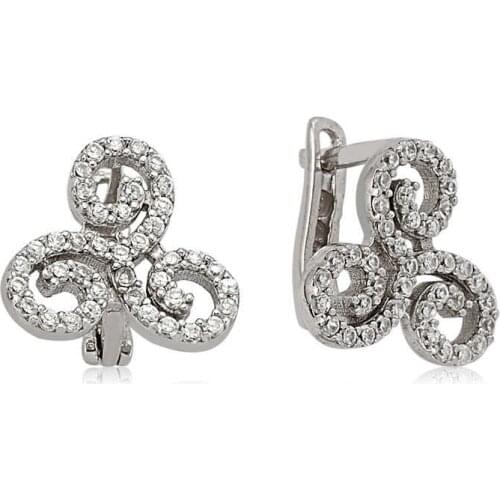 Original 925 Sterling Silver White Rocky Earring , Quality products , Flashy Designs , Hundreds of kinds of earrings