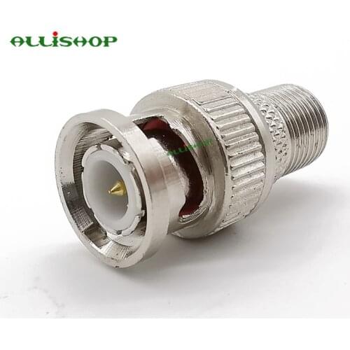 F Female to BNC Male RF Adapter Connector BNC Male Plug to F Female Jack Adapter Coax Connector Coupler CCTV Camera
