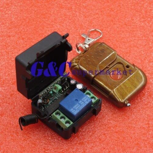 DC 12v 1CH Wireless RF Remote Control Switch Transmitter Receiver 10A Relay diy electronics