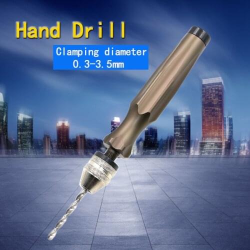 Hand Drill Bit Jeweler Sliding Drilling Wood Olive Walnut Plastic Hole Punch Reamer Mini Handle Drill Universal Hand Drill