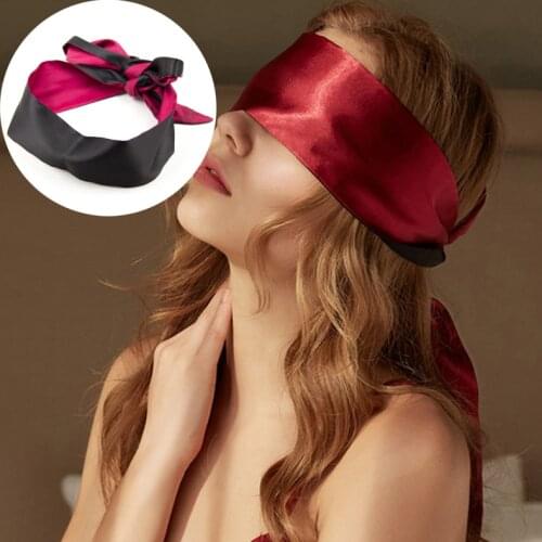 1 PCS Eye Mask Satin Sex Cover Sleep Band Soft Tie Blindfold Bondage Sex Toy