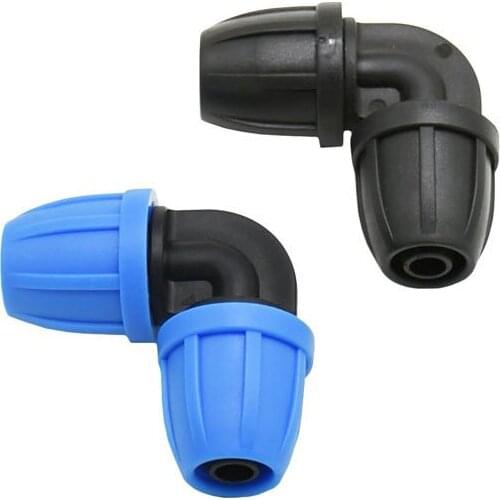 Garden hose 3/8" elbow barb connector With lock nut 8/11 bending joints water 90 degrees connector 40pcs