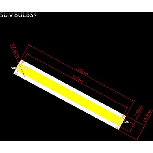 [Sumbulbs] LED COB Strip Light Source DC12V 108x15mm 4W Chip on Board Warm 3000K Cold 6500K for Kinds of DIY Lamp