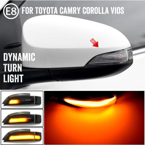 LED DRL Flowing Side Rear-view Mirror Dynamic Turn Signal Light Lamp For Toyota Vios Altis Yaris Corolla Camry Accessories