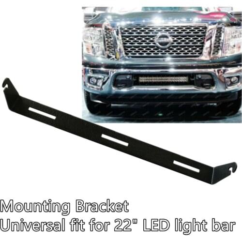 Universal Mounting Bracket For Offroad Vehicle Truck SUV ATV UTV Car Lower Bumper 22Inch Straight LED Work Light Bar