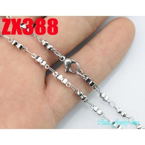 2.5mm calabash shape chain stainless steel necklace fashion chains 20pcs ZX388