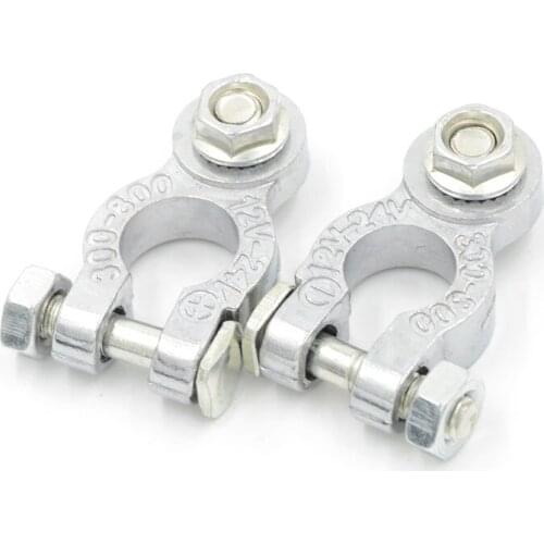 2Pcs/lot Zinc Alloy Positive & Negative Cargo Type Coat Replacement Auto Car Battery Terminals Clamp Electric Connectors