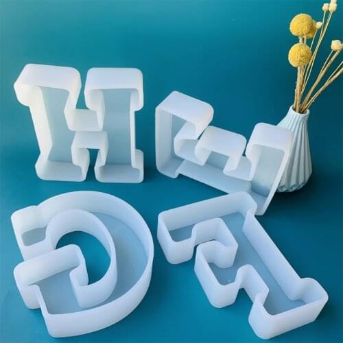 26Pcs Silicone Alphabet Molds Large Letter Molds Epoxy Resin Molds for DIY Craft Birthday Party Wedding Home Decoration