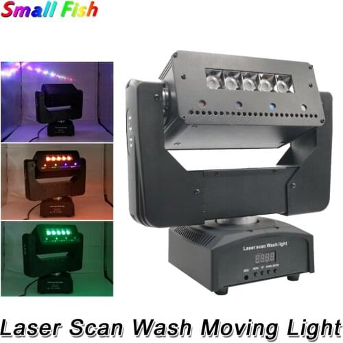 3IN1 Beam Strobe Laser Scanner RGBW 4IN1 Moving Head Light DMX512 DJ Disco Bar Party Show Stage Unlimited Rotating Effect Light