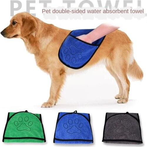 Pet absorbent towel bath towel dog cat gloves glove towel pet supplies