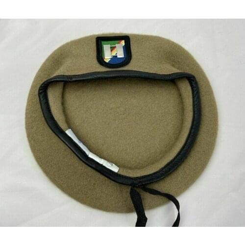 Us Army Ranger Regiment Wool Beret Khaki OfficerS Captain Rank Insignia Hat Military