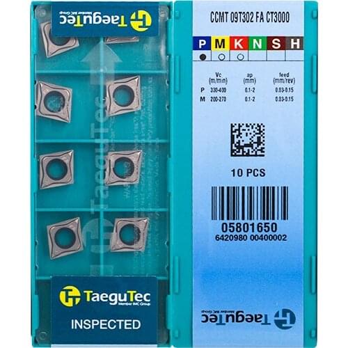CCMT09T302-FA CT3000 Original Taegutac Carbide Inserts Turning Inserts Lathe Tools 10Pcs/Lot