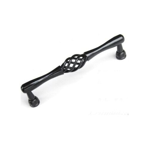 Matte Design Black Kitchen Drawer Pulls Handles For Dresser Or Cabinet(C.C.:128mm, L:142mm)