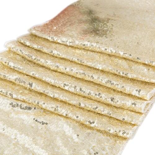 For Wedding Decoration Christmas Birthday Sequin Modern Table Runners 3mm Color 30*180CM Rose Gold Sequins Decorative Tablecloth